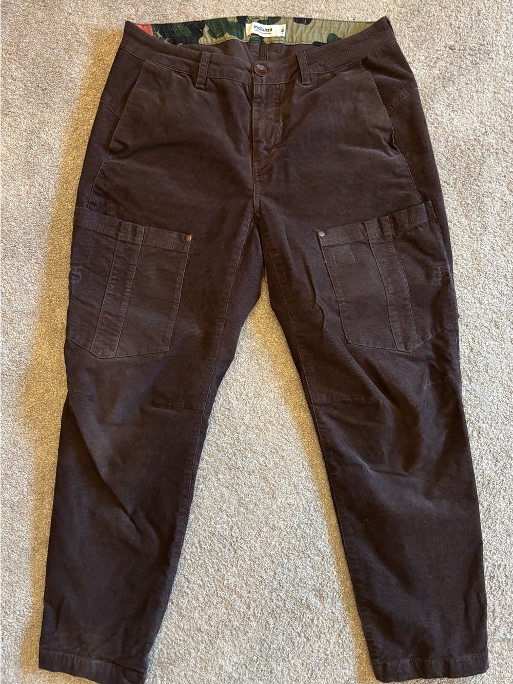 Malo Black Corduroy Cargo Pants